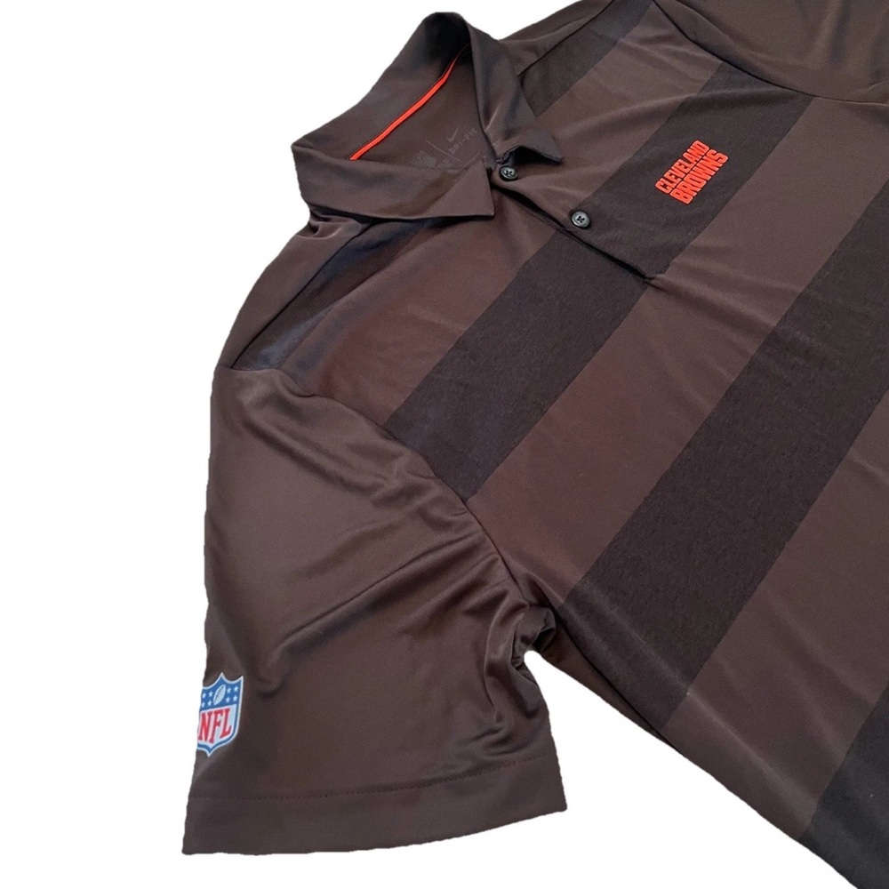 Cleveland Browns Dri-Fit Polo NFL On Field Shirt Brown Nike Mens M - Picture 4 of 10